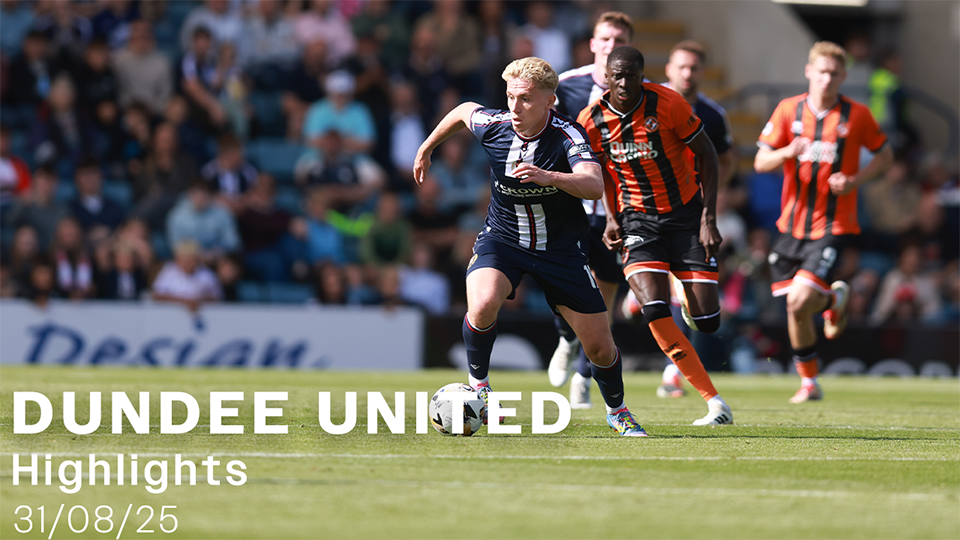 Dundee United | William Hill Premiership | Highlights | 31/08/25