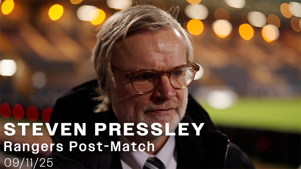 Steven Pressley | Rangers Post-Match Interview | 09/11/25
