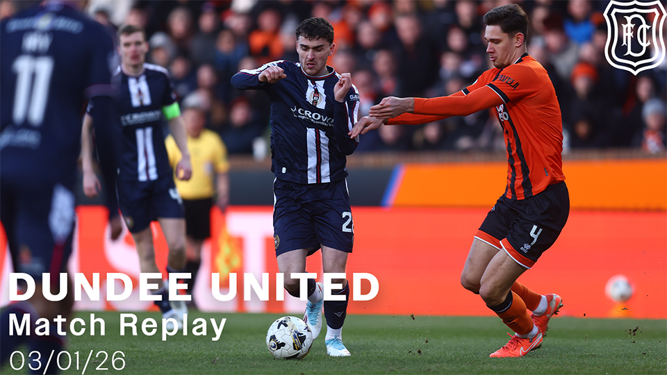 Dundee United v Dundee | William Hill Premiership | Match Replay | 03/01/26